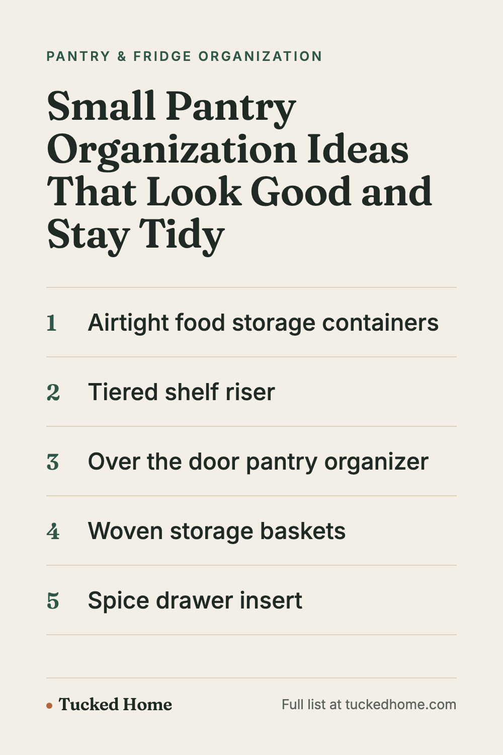 Pantry Organization Ideas for Small Pantries and Cabinets
